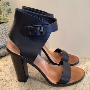 Vince Black Leather Heels Size 10 “Nicole”